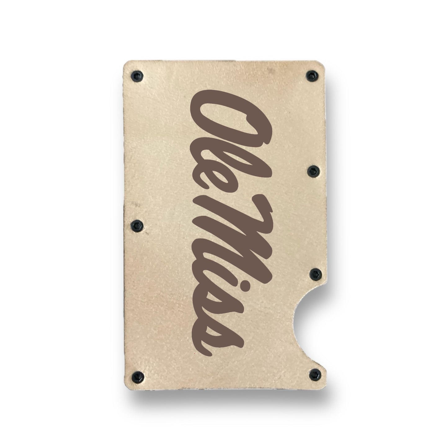 Ole Miss leather ridge wallet cover