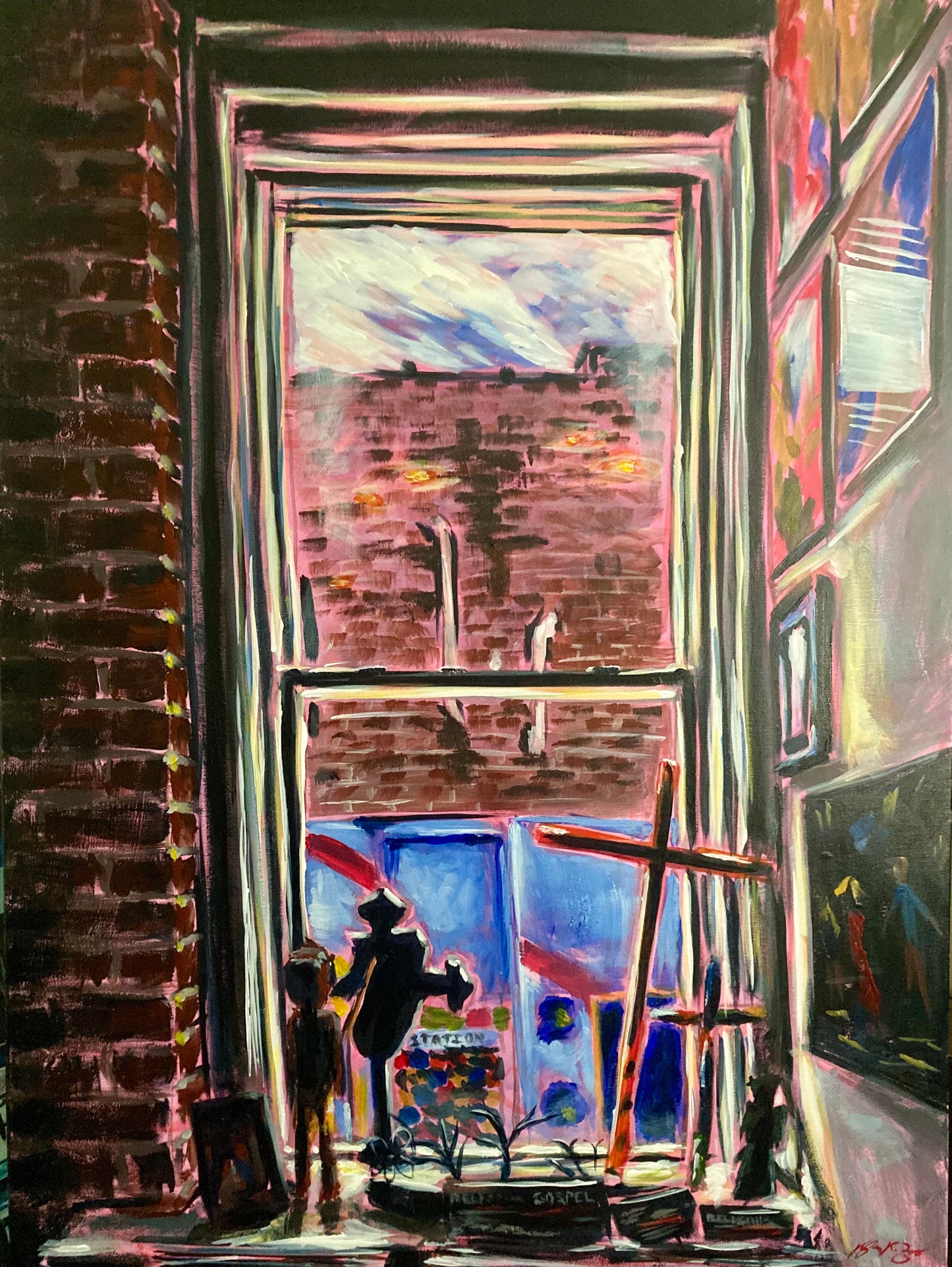 Chalk Alley Through Winder Binder Window