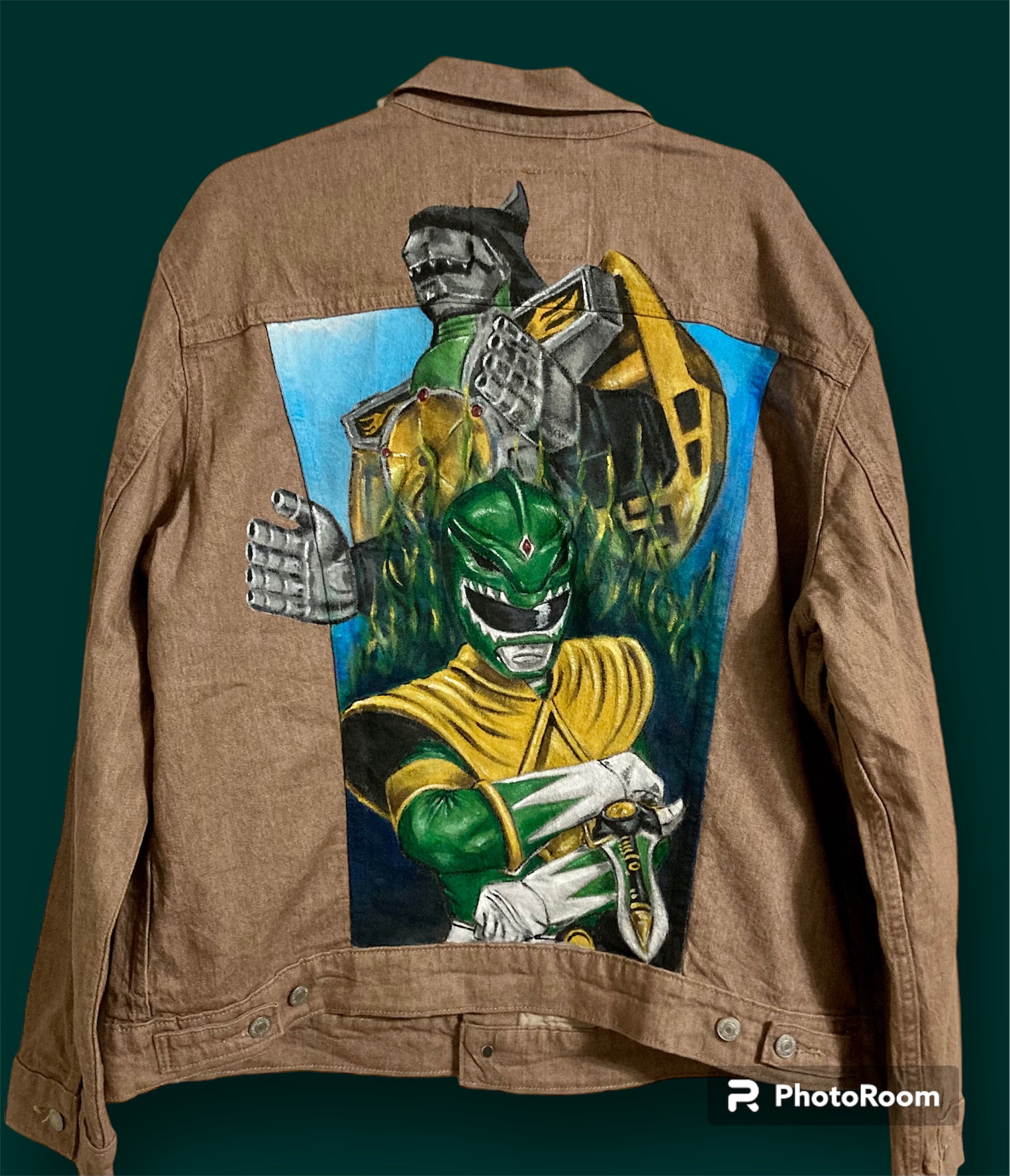 Custom Green Ranger Levi's denim jacket – Art By Young Kris