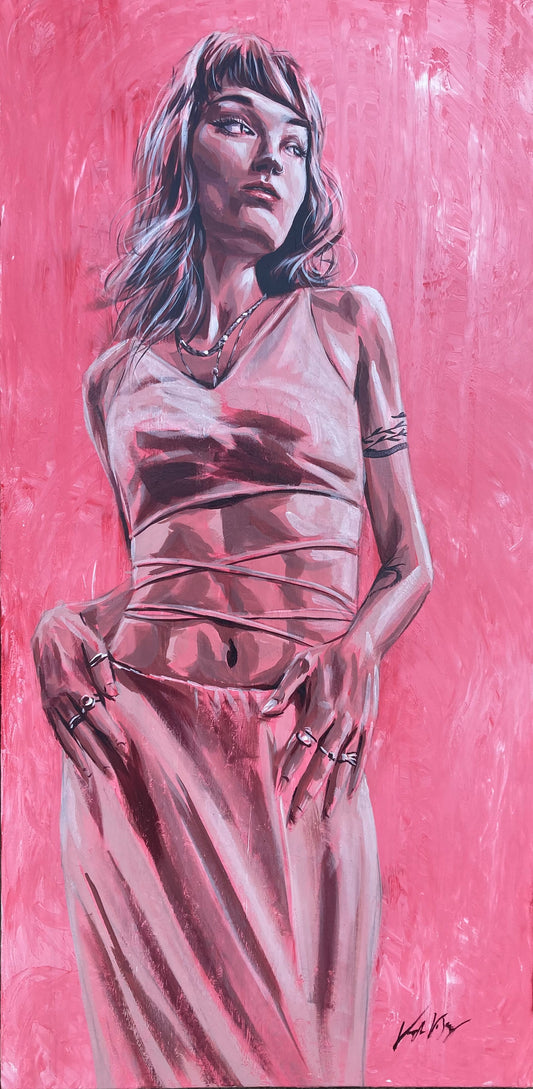 Portrait in Pink Dress