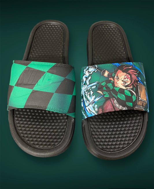 Demon Slayer Tanjiro Nike Slides